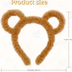 3 st Söt Chipmunk-Öron Hårband Tillbehör Set för Cosplay Halloween Djurdräkt Fest> Huvudbonader