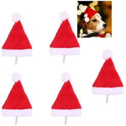 GGNO 5 st Söt Hund & Katt Jultomteluva Justerbar 3D Jultomteluva> Huvudbonader