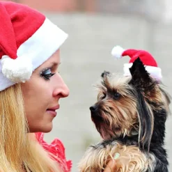 GGNO 5 st Söt Hund & Katt Jultomteluva Justerbar 3D Jultomteluva><noscript><img width=