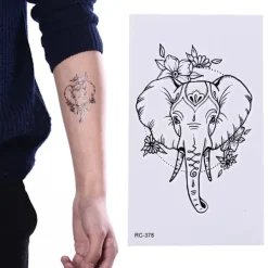 1 st Svart Vattentät Temporär Tatuering Klistermärke på Kropp Ben Vattenöverföring Sexig Spetsstrumpa Falsk Flash Tatuering för Flicka Kvinnor> Smink