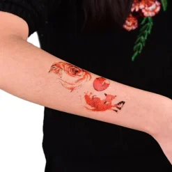 1 st Svart Vattentät Temporär Tatuering Klistermärke på Kropp Ben Vattenöverföring Sexig Spetsstrumpa Falsk Flash Tatuering för Flicka Kvinnor> Smink