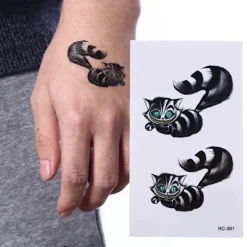 1 st Svart Vattentät Temporär Tatuering Klistermärke på Kropp Ben Vattenöverföring Sexig Spetsstrumpa Falsk Flash Tatuering för Flicka Kvinnor> Smink