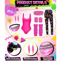 7 st 80-tals Träningsdräkt 80-tals Set 80-tals 90-tals Gymnastikdräkt Leggings Pannband Armband Benvärmare Örhängen Midjeväska Stänk Tryck Large | Fyndiq><noscript><img width=