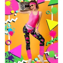 7 st 80-tals Träningsdräkt 80-tals Set 80-tals 90-tals Gymnastikdräkt Leggings Pannband Armband Benvärmare Örhängen Midjeväska Stänk Tryck Large | Fyndiq><noscript><img width=