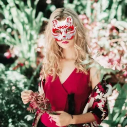 10 st Therian Mask Katt Räv Mask Therian Halloween Mask Therian Kostym för Barn Vuxna Tom Mask för Semesterfest & Therian-SS1-><noscript><img width=