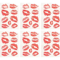 unbranded 6 st Tillfälliga klistermärken Sexiga läppar Mönster Vattentäta klistermärken Kroppsdekorationer Klistermärken> Smink