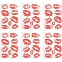 6 st Tillfälliga klistermärken Sexiga läppar Mönster Vattentäta klistermärken Kroppsdekorationer Klistermärken> Smink