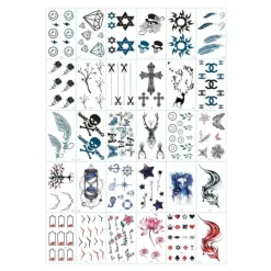 Superp 30 st tillfälliga tatueringar Fake tattoos fake fake tattoo flerfärgad stil1> Smink