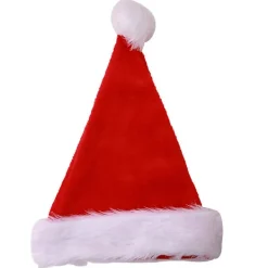 1 st tomteluva röd fluffig jul> Huvudbonader