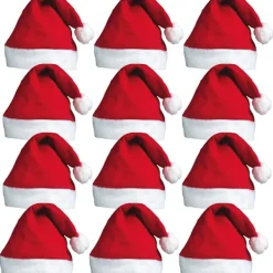 12 st Tomteluvor - Julfest Hattar Maskerad Julluvor eller Tomtekostym för Julfest Kontorsfest Tomteluva Bulk> Huvudbonader