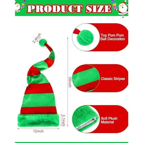 2 st tomtenissar i filt med långrandig plysch tomteluva> Huvudbonader