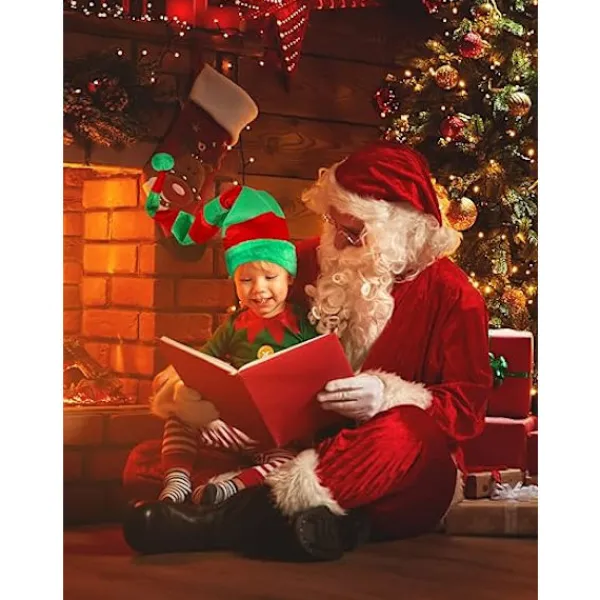 2 st tomtenissar i filt med långrandig plysch tomteluva> Huvudbonader