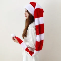 FMYSJ 1 st Tyg Tomtehatt - Extra Lång 1,3m Plysch Julhatt för Vuxna - Hängande Dekoration för Julgransfester, Icke-fjäder, Ingen (FMY) | Fyndiq> Huvudbonader