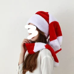 FMYSJ 1 st Tyg Tomtehatt - Extra Lång 1,3m Plysch Julhatt för Vuxna - Hängande Dekoration för Julgransfester, Icke-fjäder, Ingen (FMY) | Fyndiq><noscript><img width=