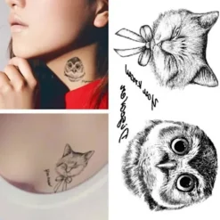 1 st Vattentät Temporär Tatuering Räv Kroppskonst Sexig Harajuku För Man Kvinna Henna Falska Flash Tatuering Klistermärken> Smink