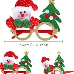 FMYSJ 12 st Vibrerande Julpartyglasögonrekvisita - Hållbara, Nyhet Julfotobås Glasögonramar med Allmän Passform, Inga Fjädrar, (FMY) 12pcs><noscript><img width=