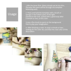 7 Stilar Återanvändbar Ansiktsmålning Schablon Kroppsmålning Mall Blomma Fjäril Ansiktsdesign> Smink