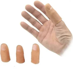 5 st/set Simuleringsfingerhylsa Falsk tumspets Finger Magi Skämt Trick Prop Leksaker Finger Trick Rekvisita Leksak Rolig Skämt Party Tillbehör jn><noscript><img width=