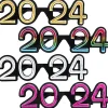 4 stycken 2024 tredimensionella Nyårsglasögon, utsökta fotorekvisita för nyårsfestglasögon Fr> Tillbehör