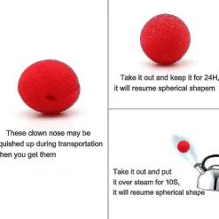 25 stycken Cirkus Clown Näsa Kostymer Jul Halloween Dekorationer><noscript><img width=