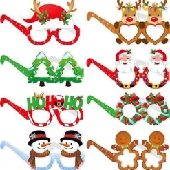 24 stycken glittriga julglasögon med dekorationer för julklappar> Tillbehör