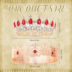 2 stycken kungliga kronor för balen, kungakronor för män> Huvudbonader