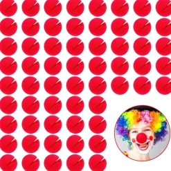 60 stycken röda clownnäsor Cosplay Näsor Skum Näsor för Halloween Jul Karneval Kostymfest D> Tillbehör
