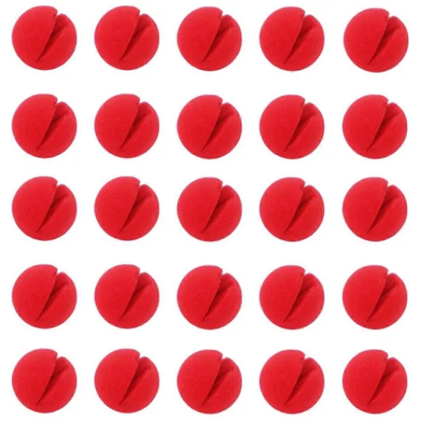 unbranded 60 stycken röda clownnäsor Cosplay Näsor Skum Näsor för Halloween Jul Karneval Kostymfest D> Tillbehör