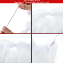 6 Stycken Rolig Tomteskägg Vit Falsk Skägg Jul Tomte Skägg Kostym för Utklädnad Tomte på Julfest> Tillbehör