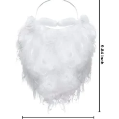 6 stycken roliga tomteskägg vita falska skägg jul tomte skägg kostym för tonåringar vuxna förklädnad tomte> Tillbehör