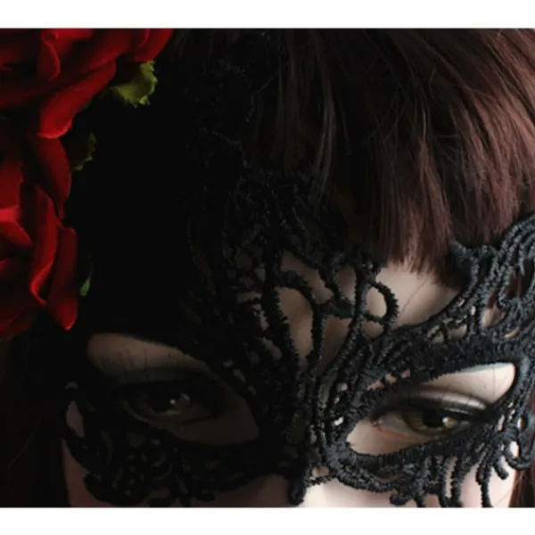 2 stycken sammetsrosmasker - Klassisk maskeradbal> Masker