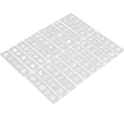 20 stycken återanvändbara DIY ansikts- och kroppsmålningsschabloner><noscript><img width=