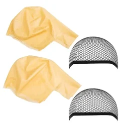 ATELA 4 stycken Vuxna tonåringar Makeup Bald Caps (2 hårmössor + 2 hårnät)> Peruker
