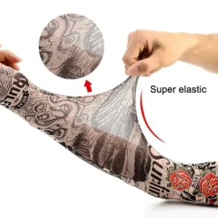 6 Tatueringsärmar Tatueringsstrumpor Arm Tattoo Strumpor Unisex Nylon Tillfälliga Tatueringar Arm Tattoo Strumpor Färg slumpmässig><noscript><img width=