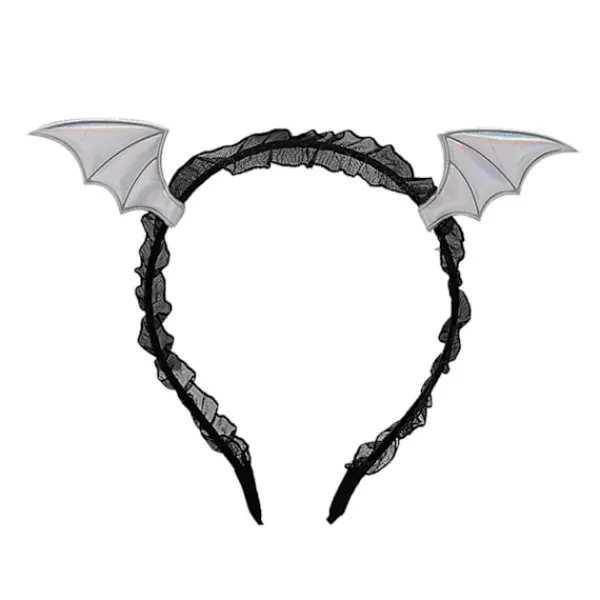 3 typer av fladdermus huvudband, Halloween huvudband, glittrande rosa och svarta bollar, Halloween hår accessoarer, flickors födelsedagsfest (röd+rosa+silver) | Fyndiq> Huvudbonader