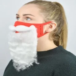 ATELA 3 uppsättningar med slutna masker Rolig skäggig jultomtekostym för vuxna till jul (One Size)><noscript><img width=