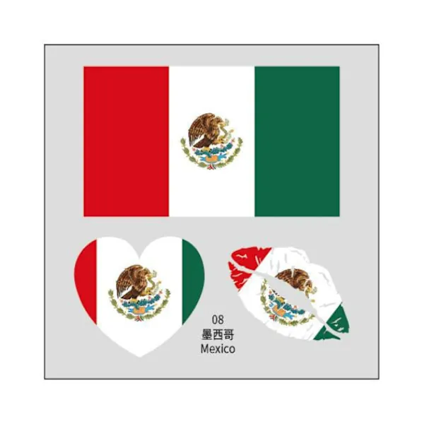 其他 2026 US Kanada Mexiko VM Flagga Tatuering Klistermärken Fotbollsmatch Sportspel Tatuering Klistermärken Vattenöverföring Ansiktsklistermärken 6 * 6cm (10 sets) | Fyndiq> Smink