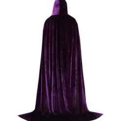 1 Vuxen Huvud Kap, Cosplay Kostym Sammet Robe, Kap Häxa Trollkarl Cloa Lila Large(120-140cm)> Dräkter