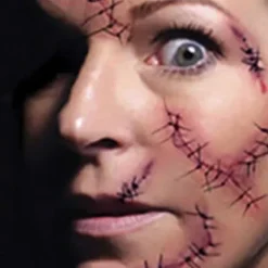 10 x Halloween Zombie Ärr Tatueringar Klistermärken med Falskt Sårskorpa Blod Special Fx Kostym Smink Rekvisita> Smink