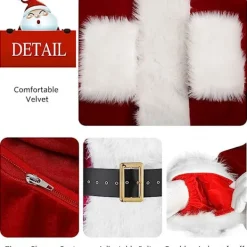 ATELA 1 XXL jultomtekostym herrdräkt tomtedräkt set tomtedräkt juldräkt><noscript><img width=