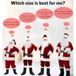 ATELA 1 XXL jultomtekostym herrdräkt tomtedräkt set tomtedräkt juldräkt><noscript><img width=