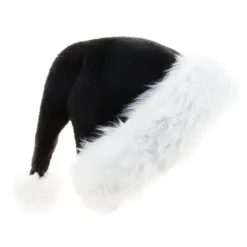 1:a Vuxen Svart Plysch Julhatt Förtjockad Plysch Stor Boll Julfesthatt> Huvudbonader