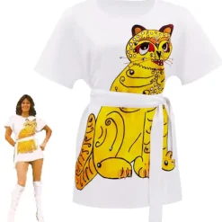 ABBA Retro Style Agnetha Fältskog Cosplay Kostym Outfit Halloween Party Kostym Guld Anni L L> Dräkter
