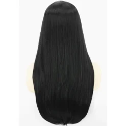 Adams mamma Cosplay Peruk Kvinna Lång Svart Rak Peruk Halloween><noscript><img width=