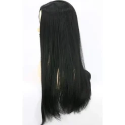 Adams Mammas Cosplay-Peruk Kvinnors Lång Svart Rak Peruk Halloween><noscript><img width=