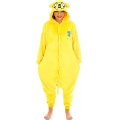 Adventure Time Finn Jake Onesiee Kigurumi Fancy Dress Costume Pyjamas Sleep Wear -a Jake the Dog><noscript><img width=