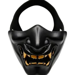 Airsoft Halv ansiktsmask, Ond Demon Monster Kabuki Samurai Hannya> Masker
