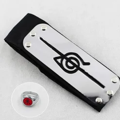 Akatsuki Itachi Kostym Cape Cosplay Akatsuki Uchiha Itachi Kostym Pannband Ring Halsband Ninja Tillbehör Anime Karneval Halloween Jul, storlek L><noscript><img width=