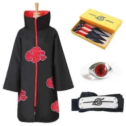Akatsuki Uchiha Itachi Cosplay Kostym Halloween Party Kostymer Barn Vuxen Kappa Mantel L> Dräkter
