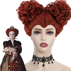 Alice i Sömlandet, peruk till maskeradfest, röd kort r> Peruker